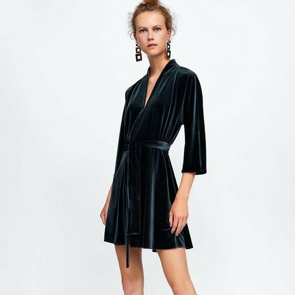ZARA Like-new velvet mini dress